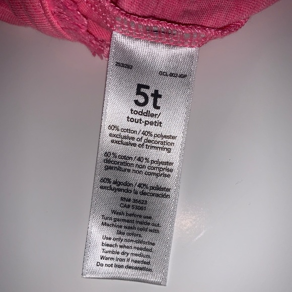 💜Sale Girls  5T pink tank top - Picture 3 of 4